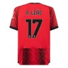 Maglia ufficiale AC Milan R. Leao 17 Casa 2023-24 per Bambino